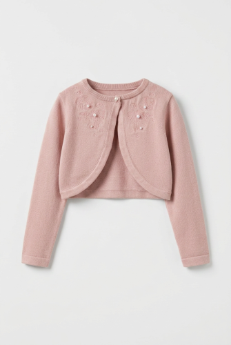 Children's Girls' Bolero Ada in Pink – Charming Cardigan for Special Occasions