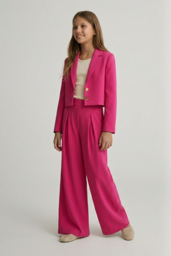 Girls' Special Occasion Set Emi in Fuchsia – Vibrant Elegant Outfit
