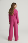 girls Emi set fuchsia styling, bold occasion outfit, vibrant pink formal kids