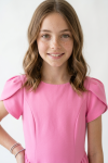 Rumi pink dress back detail with discreet zip fastening – ZOYA Fashion Ireland