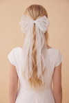 tulle bow hair clip, girls hair accessories, elegant hair clip UK, communion hair clip, party hair accessories, wedding hair bow, girls formal hair accessory, lightweight hair clip for girls