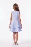 Harper light blue dress for girls – back view with bows on the shoulders