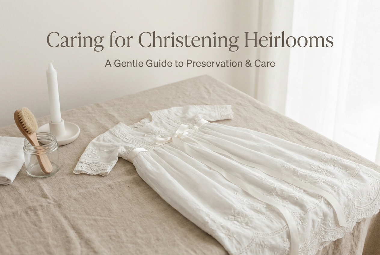 Removing candle wax stains from delicate Christening dresses